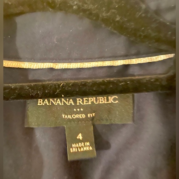 Banana Republic- navy blue button down blouse - Picture 3 of 3